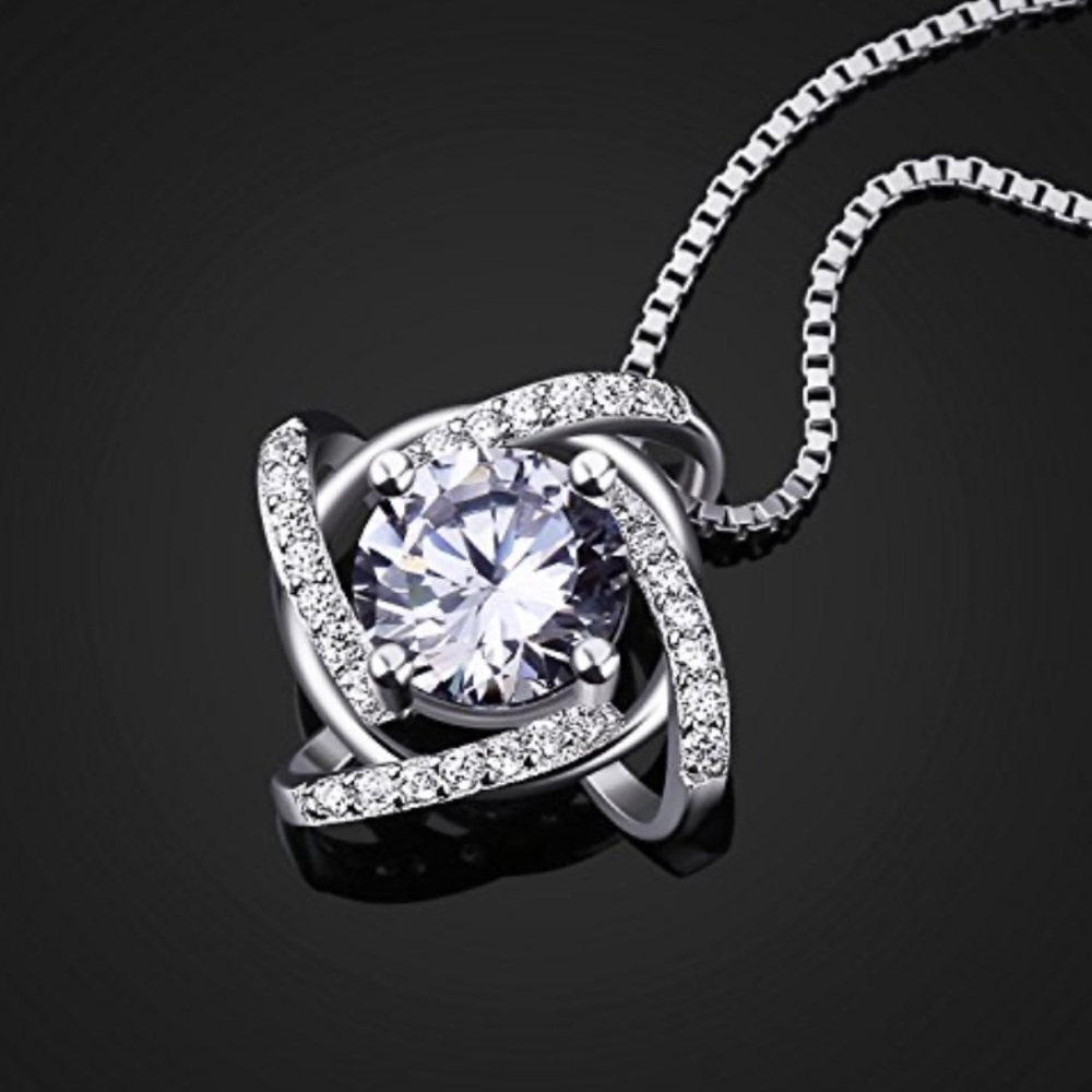 NIB Sterling Silver/CZ Necklace